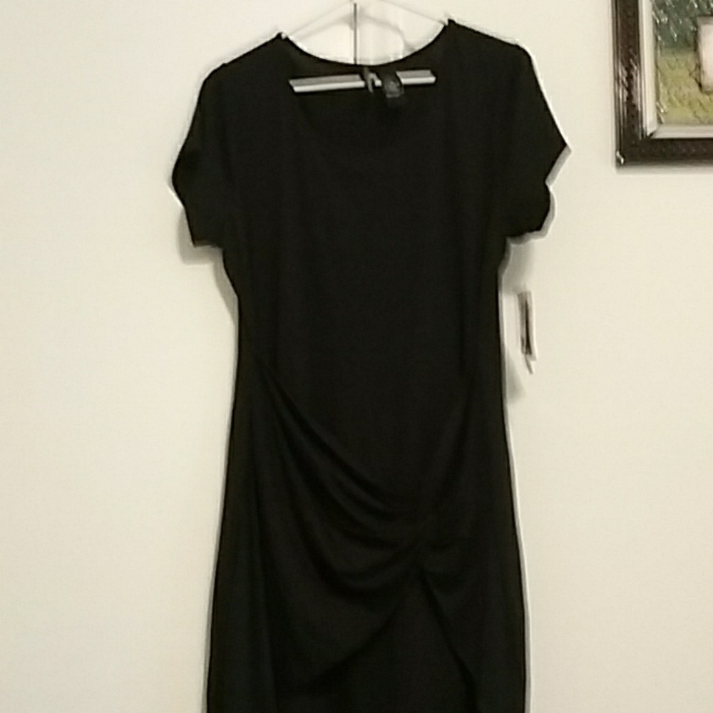 Black midi dress